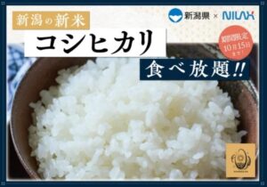 新潟県がニラックスブッフェ34店舗で新潟県産コシヒカリを提供へ