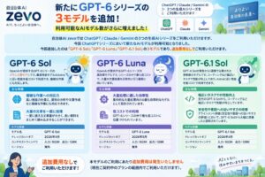 自治体AI zevoでGPT-6など3モデルが2026年10月8日より提供開始へ