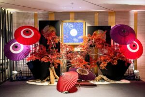リーガロイヤルホテル京都が日吉屋の京和傘を展示 2026年11月17日まで