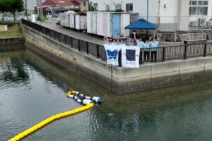 クリーンオーシャンアンサンブル、兵庫運河で河川ごみ回収装置の香川県外初の実証実験