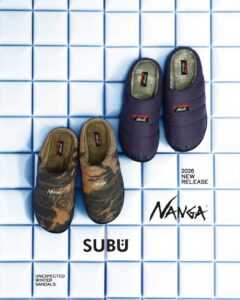 NANGAとSUBUのコラボサンダル3型が2026年10月9日より発売へ