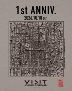 VISIT JOURNAL STANDARD京都三条が10月10日から1周年イベントを開催へ