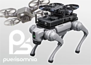 puerisomnia、4足歩行ロボットとドローンの空陸連携サービスを提供開始