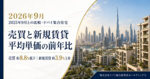 ドバイ総研が集合住宅の単価調査結果を発表 売買は下落し新規賃貸は上昇