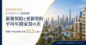 ドバイの賃貸調査 新規平均年間家賃は更新より22,120 AED高い結果に