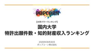 大学特許出願件数ランキング東大が最多