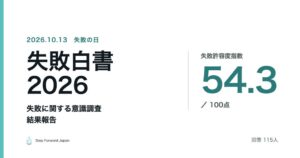 ステップフォワードジャパン、失敗に関する意識調査『失敗白書2026』を公表