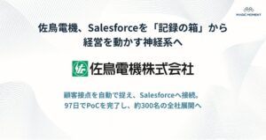 佐鳥電機、営業職約300名にMagic Moment Playbookを導入へ