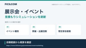 フィシルコム、展示会やイベントマーケティングの見積もりシミュレーションを刷新