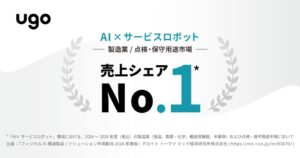 ｕｇｏ、製造業や点検保守のAIロボット市場で売上シェアNo.1を獲得