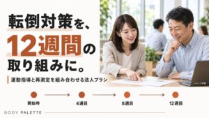 フラクタルワークアウトが職場転倒対策の12週間運動指導法人プランを提供開始