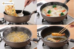 コメリが深型フライパン発売 1台で炒める煮るゆでるに対応