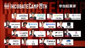 インキュベイトファンドの合宿型プログラム、参加起業家16名が決定