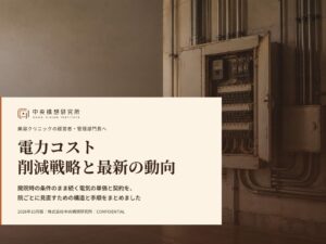 中央構想研究所、美容クリニック向けの電力コスト削減動向レポートを無料公開