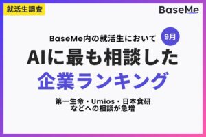 ベースミーがAI就活相談レポート発表 相談数1位はサイバーエージェント