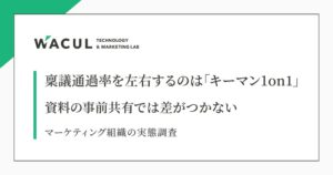 マーケターの稟議通過を左右するのはキーマン1on1 WACULが調査