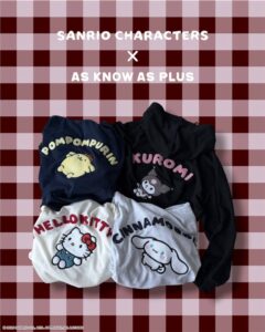 AS KNOW AS plusからサンリオキャラクターズのパーカーが登場へ