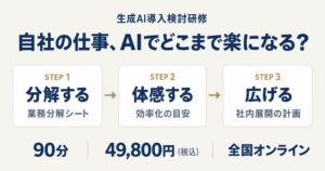 D-ing、自社業務での効果を90分で体感する生成AI導入検討研修を開始