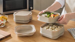 パール金属がレンジで作る 2段同時蒸し器を発売 2段調理や入れ子収納に対応