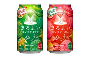 サントリーがほろよいのボンボンメロンとボンボンベリーを12月8日より限定発売へ