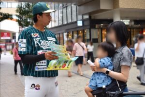 香川オリーブガイナーズ選手とさぬき市立南中学校生徒が高松市の商店街訪問へ