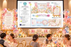 【S-ONE WEDDING】第2弾 簡単、わ！素敵。新しい披露宴演出！「好き × 想い」をウェルカムスクリーンで体感。新商品「ONE FAMILY」、11月1日より販売開始