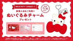 三井住友カードがハローキティ限定チャーム進呈へ　新デザイン追加も