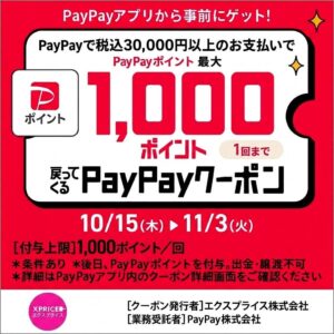 エクスプライス、XPRICE本店でPayPayポイント還元クーポンを配布へ