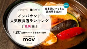 movが札幌のインバウンド人気飲食店ランキングを発表 首位は札幌ラーメン原ゝその2