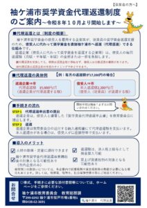 袖ケ浦市奨学資金で企業等による代理返還制度を導入 令和8年10月1日開始