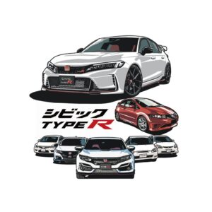 CAMSHOP.JPから歴代シビックが並ぶシビック TYPE RのTシャツが登場
