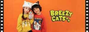 子ども服BREEZE(ブリーズ)のオリジナルキャラクター“BREEZY CATS”の第2弾!5匹の猫たちを家族で楽しめるアイテムが登場!