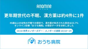 更年期世代の女性の不眠、オンライン診療での漢方薬の処方は約4件に1件
