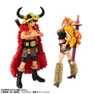 あみあみ、メガハウスのONE PIECEルフィとナミのフィギュアを案内中