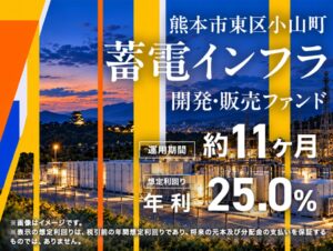 ミラリタ、熊本市東区小山町の蓄電インフラ開発・販売ファンドの募集を開始