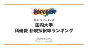 科研費の新規採択率ランキング発表、一橋大学が54.3％で首位