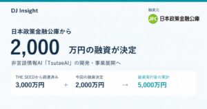DJ Insight、日本政策金融公庫から2,000万円の融資が決定