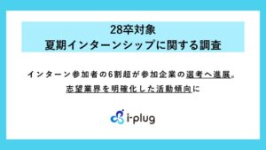 【28卒対象の夏期インターンシップに関する調査】インターン参加者の6割超が参加企業の選考へ進展。志望業界を明確化した活動傾向に