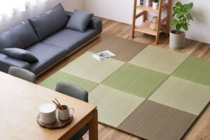 萩原製造所の置き畳販売実績、い草製はナチュラル、樹脂製はグリーンが最多に