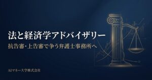 AIマネー大学、山中裕監修「法と経済学アドバイザリー」を開始　抗告審・上告審で争う弁護士事務所向けに、経済学と海外判例に基づく意見書作成支援・論点発掘を提供