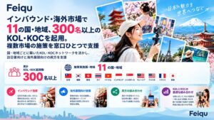 Feiquの海外・訪日施策で起用したKOLとKOCが累計300名を突破