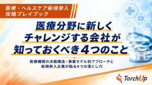 TorchUp、医療分野への参入検討企業向けに4つの論点をまとめた資料を公開