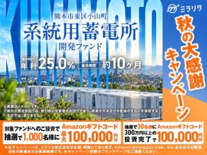 ミラリタ、賞品総額2,200万円の秋の大感謝キャンペーンを開催中