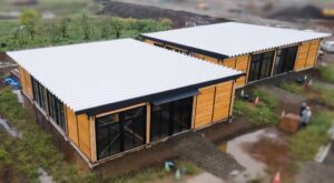 TSP太陽の木造ユニットFLEXPANUSがGREEN×EXPO 2027会場で5棟完工
