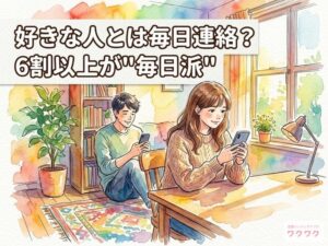 【男女540人に聞いた】好きな人との連絡、女性の71%が「毎日」希望！あなたの頻度は多い？少ない？【ワクワクメール調べ】