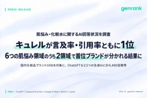 美容液のAI回答状況を調査｜キュレルが言及率18.2%・公式サイト引用率2.5%でともに首位