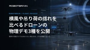 スペースデータ、横風や吊り荷の揺れを比べるドローンの物理シミュレーションデモ3種を公開