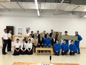 くまもとSDGsミライパークに高校生ら制作のSDGs畳ベンチを設置
