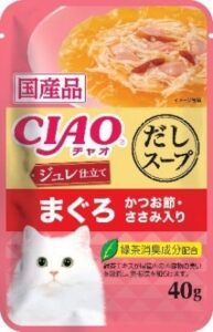 いなばペットフード、猫用フードCIAO だしスープ ジュレ仕立て全4品を発売