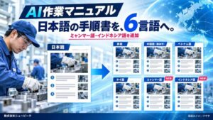 ニューピークのAI作業マニュアル、翻訳機能にミャンマー語とインドネシア語を追加